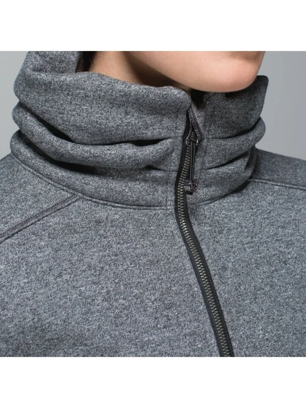 Lululemon Hug It Out Jacket Heathered Speckled Black